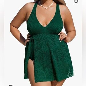 Women's One Piece Swimsuit Plus Size Bathing Suit Cross Back Mesh Hollow